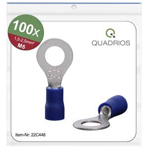 Quadrios 22C448 Ringkabelschuh Querschnitt (max.)=2.5mm² Loch-Ø=6.5mm Teilisoliert Blau 1 Set