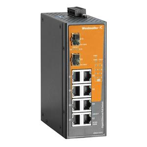 Weidmüller IE-SW-EL10-8GTPOE-2GESFP Industrial Ethernet Switch 10 / 100 / 1000MBit/s PoE-Funktion