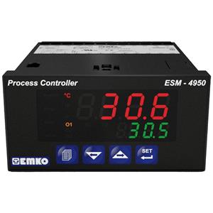 Emko ESM-4950 2-Punkt, P, PI, PD, PID Universalregler Pt100 -200 bis +1700°C Relais 5A (L x B x H)