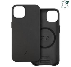 Native Union Clic Classic iPhone 13 Leren Hoesje - Zwart