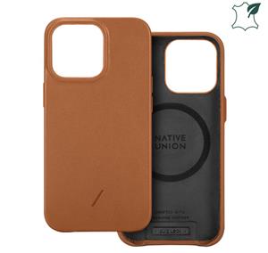 Native Union Clic Classic iPhone 13 Pro Max Leren Hoesje - Geelbruin