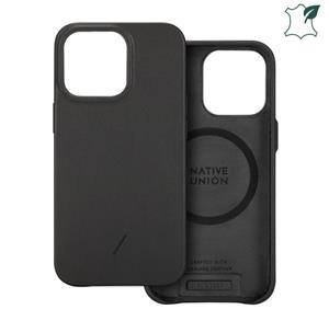 Native Union Clic Classic iPhone 13 Pro Leren Case - Zwart