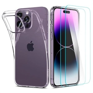 Spigen Crystal Pack iPhone 14 Pro Beschermingsset - Doorzichtig