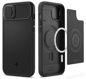 Spigen Optik Armor Mag iPhone 14 Hoesje - Zwart