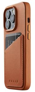 Mujjo Full Leder iPhone 14 Pro Wallet Cover - Geelbruin