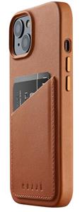 Mujjo Full Leder iPhone 14 Wallet Hoesje - Bruin