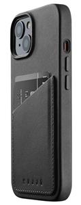 Mujjo Full Leder iPhone 14 Wallet Hoesje - Zwart