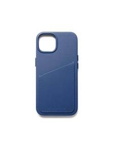 Mujjo Leather Wallet Hülle iPhone 14 blau