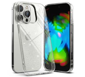 Ringke Air Glitter iPhone 14 Pro Max TPU Hoesje - Doorzichtig