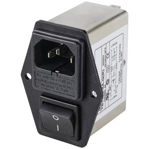 TRU COMPONENTS Netfilter Met IEC-connector, Met schakelaar 250 V/AC 4 A 1.2 mH 1 stuk(s)