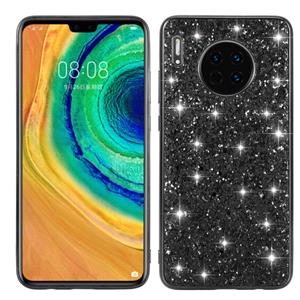 Voor Huawei Mate 30 Glittery Powder Shockproof TPU Case(Zwart)