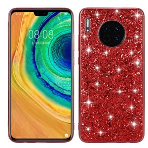 Voor Huawei Mate 30 Glittery Powder Shockproof TPU Case(Red)