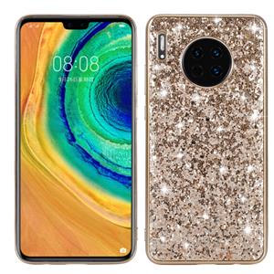 Voor Huawei mate 30 glittery poeder schokbestendig TPU case (goud)