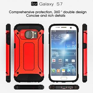 Voor Samsung Galaxy S7 / G930 hard Armor TPU + PC combinatie hoesje (rood)