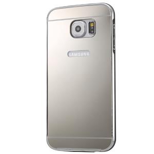 Push-pull stijl metaal Plating Bumper Frame + acryl backcover combinatie hoesje voor Samsung Galaxy S6 edge + / G928(zilver)
