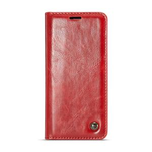 Huismerk CaseMe-003 voor Galaxy S9 PU + PC Business Style Crazy Horse textuur horizontaal flip lederen draagtas met houder & kaartsleuven & Wallet(Red)