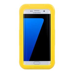 Samsung Galaxy S7 Edge / G935 beschermend IPX8 waterdicht Siliconen + kunststof Hoesje met draagriem (geel)