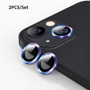 Enkay Hat-Prince Aluminiumlegering + gehard Glas Camera Lens Cover Film Ring voor iPhone 13/13 Mini