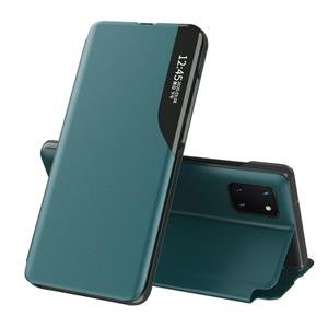 huismerk Voor Galaxy A91/S10 Lite/M80S Side Display Magnetic Shockproof Horizontale Flip Lederen behuizing met houder (groen)
