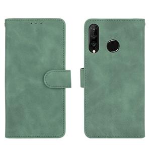 huismerk Voor Huawei P30 Lite / nova 4e Solid Color Skin Feel Magnetic Buckle Horizontale Flip Kalf Texture PU Lederen case met Holder & Card Slots & Wallet(Gr