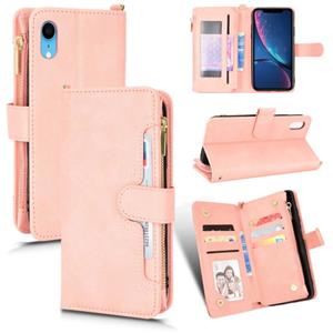 huismerk Litchi textuur ritsleren telefoonhoesje voor iPhone XR