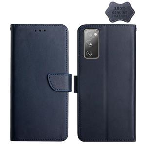 huismerk Voor Samsung Galaxy S20 FE Lederen vingerafdrukbestendige horizontale flip-telefoonhoes