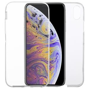 Huismerk Ultradunne dubbelzijdige volledige dekking transparante TPU Case voor iPhone XS Max (transparant)