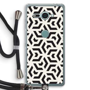 CaseCompany Crazy pattern: Sony Xperia XZ2 Compact Transparant Hoesje met koord