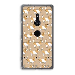 CaseCompany Doggy: Sony Xperia XZ2 Transparant Hoesje