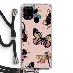 CaseCompany Tiny Bugs: Samsung Galaxy M31 Transparant Hoesje met koord