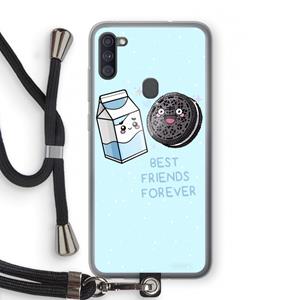 CaseCompany Best Friend Forever: Samsung Galaxy A11 Transparant Hoesje met koord