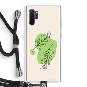 CaseCompany Beleaf in you: Samsung Galaxy Note 10 Plus Transparant Hoesje met koord