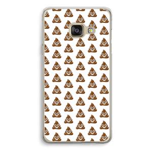 CaseCompany Poop emoji: Samsung A3 (2017) Transparant Hoesje