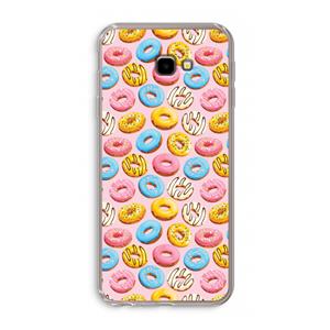 CaseCompany Pink donuts: Samsung Galaxy J4 Plus Transparant Hoesje