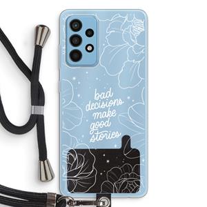 CaseCompany Good stories: Samsung Galaxy A52 Transparant Hoesje met koord
