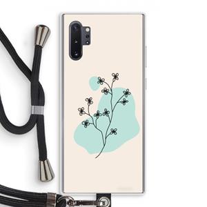 CaseCompany Love your petals: Samsung Galaxy Note 10 Plus Transparant Hoesje met koord