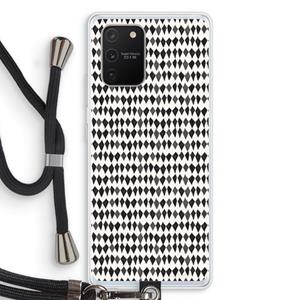 CaseCompany Crazy shapes: Samsung Galaxy S10 Lite Transparant Hoesje met koord