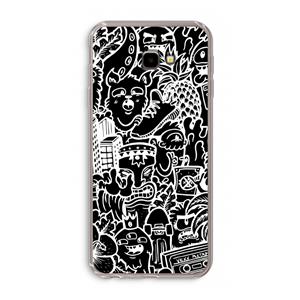 CaseCompany Vexx Black Mixtape: Samsung Galaxy J4 Plus Transparant Hoesje