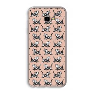 CaseCompany Zwarte poes: Samsung Galaxy J4 Plus Transparant Hoesje