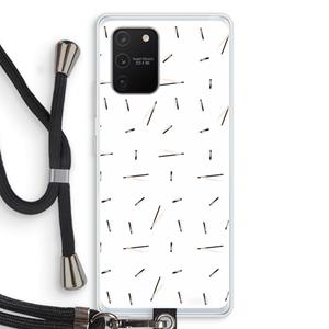 CaseCompany Hipster stripes: Samsung Galaxy S10 Lite Transparant Hoesje met koord