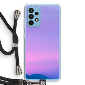 CaseCompany Sunset pastel: Samsung Galaxy A52 Transparant Hoesje met koord