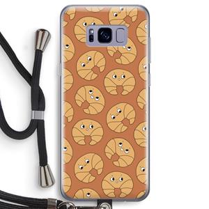 CaseCompany Croissant: Samsung Galaxy S8 Transparant Hoesje met koord