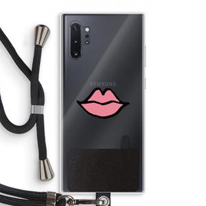 CaseCompany Kusje: Samsung Galaxy Note 10 Plus Transparant Hoesje met koord