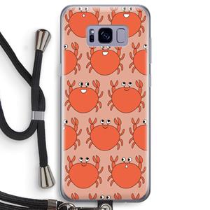 CaseCompany Krab: Samsung Galaxy S8 Transparant Hoesje met koord