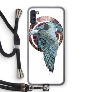 CaseCompany Golden Falcon: Samsung Galaxy A11 Transparant Hoesje met koord