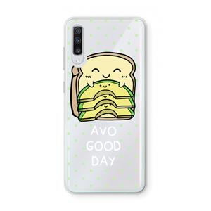 CaseCompany Avo Good Day: Samsung Galaxy A70 Transparant Hoesje