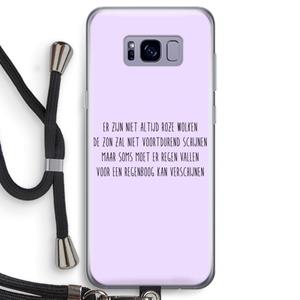 Regenboog: Samsung Galaxy S8 Transparant Hoesje met koord