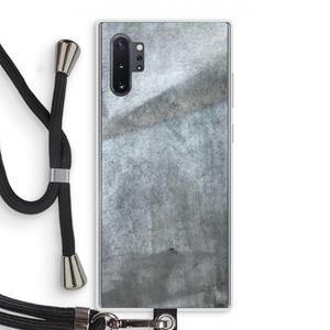 CaseCompany Grey Stone: Samsung Galaxy Note 10 Plus Transparant Hoesje met koord