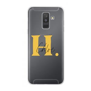 CaseCompany Amber Script: Samsung Galaxy A6 Plus (2018) Transparant Hoesje