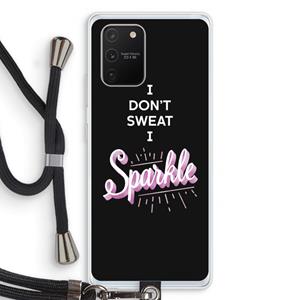 CaseCompany Sparkle quote: Samsung Galaxy S10 Lite Transparant Hoesje met koord